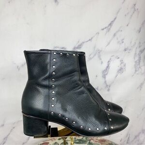 Rebecca Minkoff | Isley Black Leather Studded Bootie | Sz 9.5